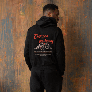 Black Adventure Hoodie | "Embrace the Journey" Edition