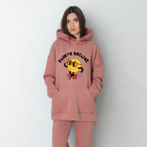 "ALWAYS SMILING" Retro Series | Women’s Oversized Hoodie