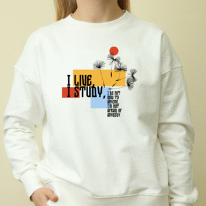 "I Live, I Study" | Abstract Bauhaus Sweatshirt